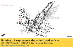 Aqui você pode pedir o parafuso, flange, 8x88 em Honda , com o número da peça 90024MV9670:
