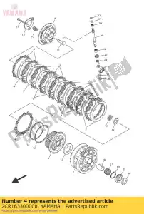 yamaha 2CR163300000 plate, friction 2 - Bottom side