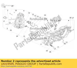 Qui puoi ordinare prigioniero testa/cilindro da Piaggio Group , con numero parte 1A019509: