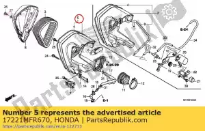 Honda 17221MFR670 custodia, filtro dell'aria - Il fondo