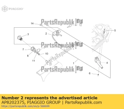 Aprilia AP8202375, Lock kit, OEM: Aprilia AP8202375
