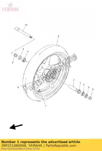 yamaha 39P251680098 odlewane ko?o, przód - Dół