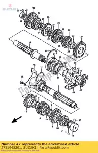 Suzuki 2751945201 spacer, motor s - Onderkant