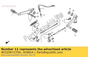 Honda 46520KY2700 gancho, interruptor de parada de resorte - Lado inferior