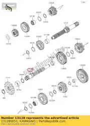 Aqui você pode pedir o 01 saída de transmissão do eixo em Kawasaki , com o número da peça 131280051: