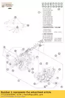 77230000044, KTM, engine case cpl. w.tr.bear. ktm exc sx xc 350 2011 2012, New