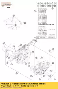 ktm 77230000044 caixa do motor cpl. w.tr.bear. - Lado inferior