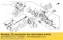 Aqui você pode pedir o subassy compasso de calibre, em Honda , com o número da peça 43150MGC751: