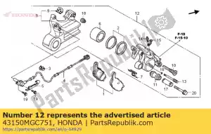 Honda 43150MGC751 subassy compasso de calibre, - Lado inferior