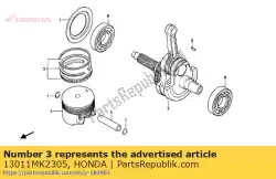 ringset, zuiger (0. 25) ( van Honda, met onderdeel nummer 13011MK2305, bestel je hier online: