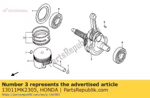 Honda 13011MK2305 conjunto de anéis, pistão (0,25) ( - Lado inferior