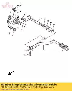 yamaha 905083205400 mola de torção 353181240000 - Lado inferior