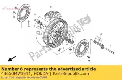 Aqui você pode pedir o conjunto de rodas, fr em Honda , com o número da peça 44650MW3E11: