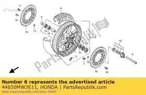 Honda 44650MW3E11 wielenset, fr - Onderkant