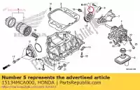 15134MCA000, Honda, sprocket, oil pump driven honda vfr  f gl goldwing a crosstourer x dtc fd bagger f6 b xd gold wing deluxe abs 8a dct gl1800a gl1800 airbag vfr1200fa vfr1200fda vfr1200f vfr1200fd vfr1200x vfr1200xd gl1800b vfr1200xa 1200 1800 , New