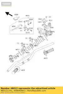 kawasaki 460121191 holder-handle kdx200-c3 - Bottom side