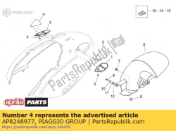 Aprilia AP8248977, Prawy kierunkowskaz. cyjan, OEM: Aprilia AP8248977