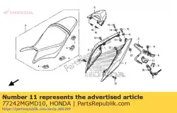 Here you can order the stay, seat lock cable from Honda, with part number 77242MGMD10: