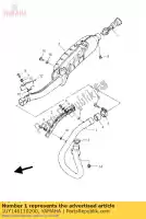 1UY146110200, Yamaha, tuyau d'échappement 1 yamaha yfm 350 2000 2001 2002 2003 2004 2005 2006 2007 2008 2009 2010 2011 2012, Nouveau