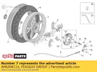 AP8208733, Piaggio Group, Rear wheel aprilia  scarabeo 50 100 2001 2002 2003 2004 2005 2006 2007 2008 2009 2010, New