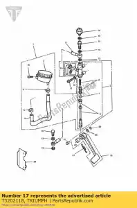 triumph T3202118 bout, rhhf, m8x1.25x45, slv - Onderkant