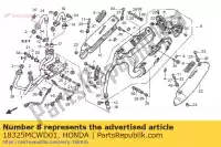 18325MCWD01, Honda, protetor, fr. tubo de junção honda vfr 800 2002 2003 2004 2005, Novo