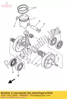 56A116012000, Yamaha, zestaw pier?cieni t?okowych (2. o / s) yamaha yz yzlc 250, Nowy