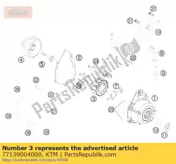 Ici, vous pouvez commander le stator auprès de KTM , avec le numéro de pièce 77139004000: