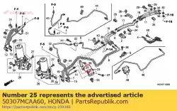 verblijf, p. C. V. Van Honda, met onderdeel nummer 50307MCAA60, bestel je hier online: