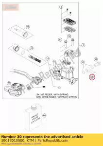 ktm 59013010000 brakeho. frente 1235mm 2000 - Lado inferior