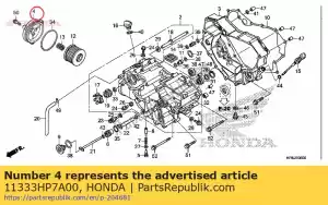 Honda 11333HP7A00 couvercle, filtre à huile - La partie au fond
