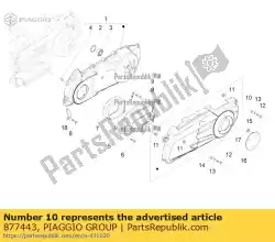 Here you can order the transmission soundproofing cover from Piaggio Group, with part number 877443: