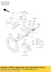 Tutaj możesz zamówić uchwyt hamulca, ty? Cal od Kawasaki , z numerem części 430341159: