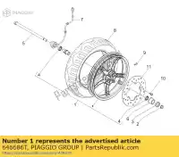 646686T, Piaggio Group, Roda da frente derbi piaggio boulevard fly vthm57200 zip 50 100 125 150 2006 2007 2008 2009 2010 2011 2016, Novo