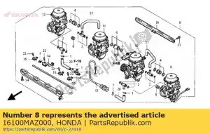 Honda 16100MAZ000 carburetor assy - Bottom side