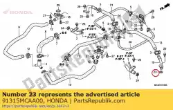 Here you can order the seal, water pipe from Honda, with part number 91315MCAA00: