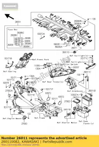 kawasaki 260110082 wire-lead er650a6s - Bottom side