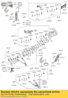 92154Y038, Kawasaki, Bullone, flangia, 6x10 kawasaki kvf300 brute force 300 kfx50 kfx90 50 90 , Nuovo