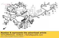 cap assy. 2, hoge spanning van Honda, met onderdeel nummer 30752MM5020, bestel je hier online: