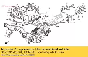 Honda 30752MM5020 cap assy. 2, hoge spanning - Onderkant