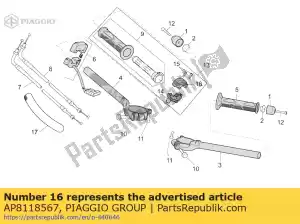 Piaggio Group AP8118567 beugel achter gascommando - Linkerkant