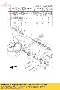 yamaha 5UGF530U0100 zestaw przegubów kulowych - Dół