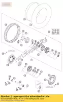 6301000104430, KTM, ko?o tylne kpl. 2,50x18 '06 ktm super enduro 950 2006 2007 2008 2009, Nowy