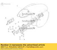 886712, Piaggio Group, Lh clamp moto-guzzi v zguldb00 zguldp00 zguldp00, zguldcb0 zguldub0 zgulw300;zgulwuc2;zgulw3004; zgulwub2 750 2014 2015 2016 2017 2018 2019 2020 2021, Nuovo