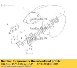 Ici, vous pouvez commander le pince lh auprès de Piaggio Group , avec le numéro de pièce 886712: