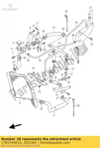 Suzuki 1785746E10 tuyau, radiateur i - La partie au fond