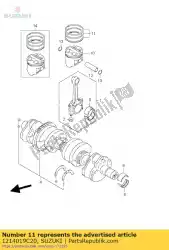 Aquí puede pedir juego de anillos, pistón de Suzuki , con el número de pieza 1214019C20: