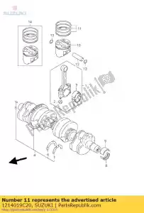 suzuki 1214019C20 juego de anillos, pistón - Lado inferior