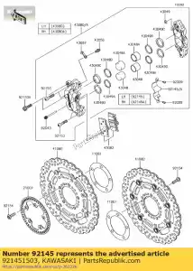 kawasaki 921451503 veer, deksel, links zx1200-c1 - Onderkant