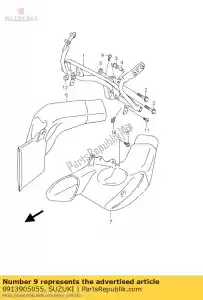 suzuki 0913905055 tornillo, m5x16 - Lado inferior